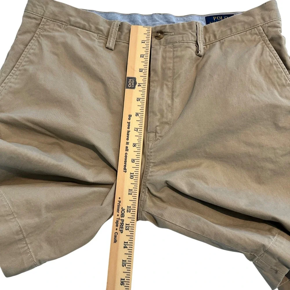 Polo Ralph Lauren Men's 35 Khaki Tan Stretch Straight Fit Chino Shorts 8